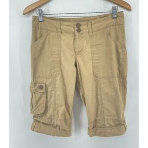 Patagonia Shorts Women 2/4 Cali Roll Up Cuff Bermuda Hiking Tan Beige Outdoors
